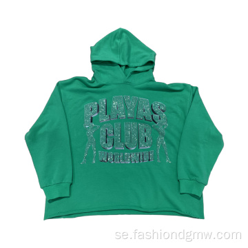 Kvinnor Hoodies &amp; Sweatshirts Plus Size Rhinestone